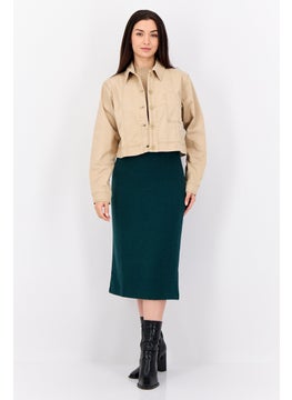 ESPRIT Women Plain Jacket Shirt, Tan  - Image 2