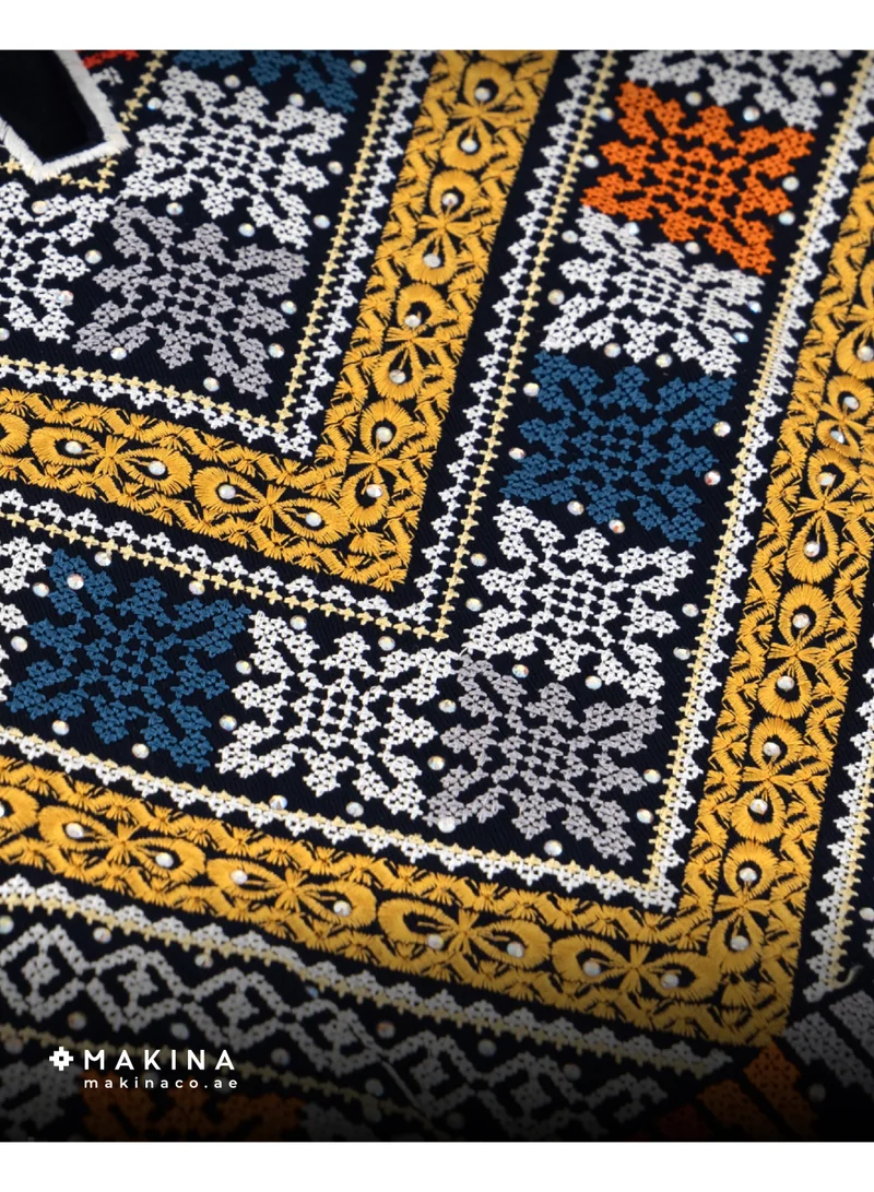 MAKINA  Half-Tallas Fallahi Thobe with Arabian Embroidery for Women | Best Price UAE