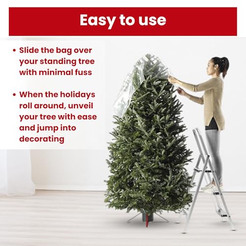 VicMore Christmas Tree Disposal Bag 9x6 ft Clear Plastic – Heavy-Duty, Tear-Resistant & Odorless Polyethylene for Real or Artificial Xmas Tree Removal, Storage & Moving - Image 5