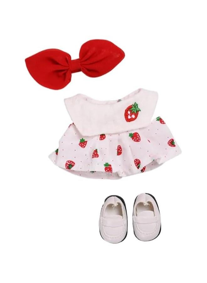 Arabest 15cm-17cm Doll Clothes Suitable for labubu 17cm 15cm Dolls Accessories Sitting No Doll Only Clothes 1shoes+1dress+1hairbin No Doll  - Image 1