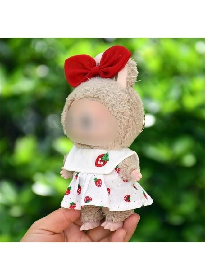 Arabest 15cm-17cm Doll Clothes Suitable for labubu 17cm 15cm Dolls Accessories Sitting No Doll Only Clothes 1shoes+1dress+1hairbin No Doll  - Image 2