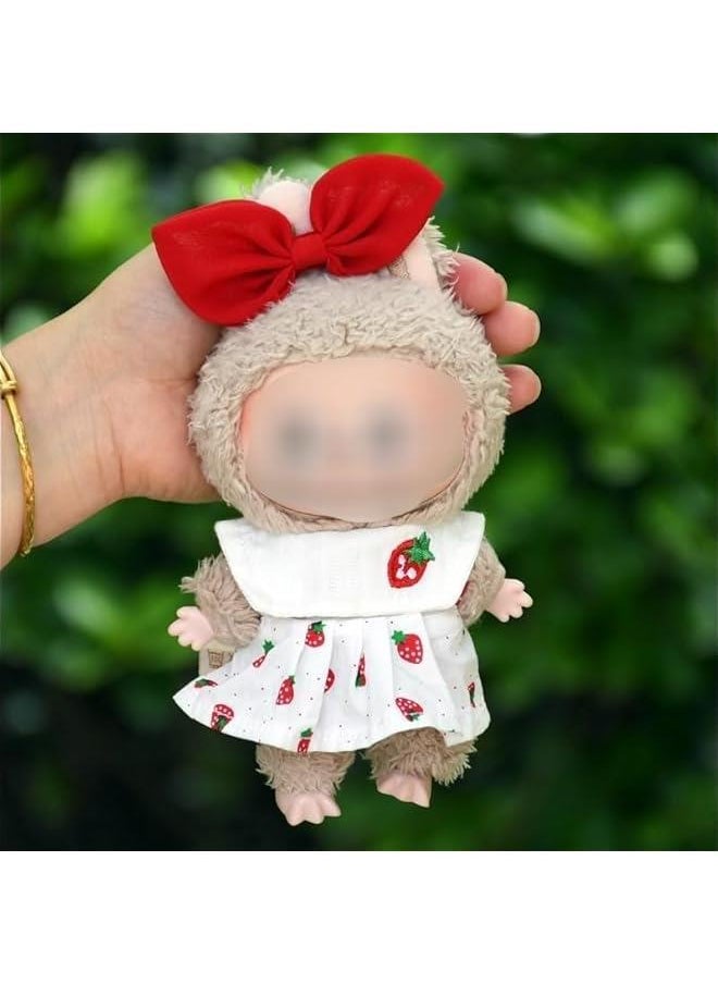 Arabest 15cm-17cm Doll Clothes Suitable for labubu 17cm 15cm Dolls Accessories Sitting No Doll Only Clothes 1shoes+1dress+1hairbin No Doll  - Image 3