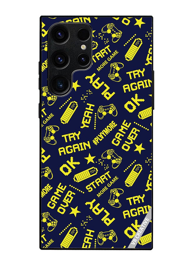 Protective Case Cover For Samsung Galaxy S25 Ultra Pixel Game Style Design Multicolour