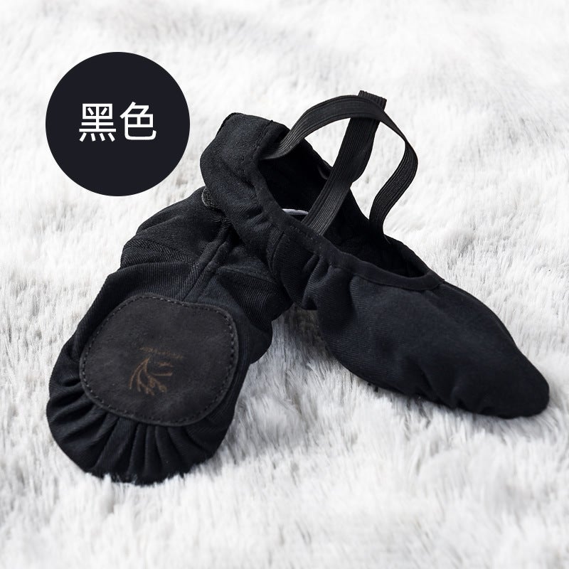 Generic Professional Belly Dance Soft Bar Shoes Practice Shoes for Beginners Yoga Shoes Non-slip Shock Absorbing Cat Claw Soft Bottom Ballet Shoes Black 