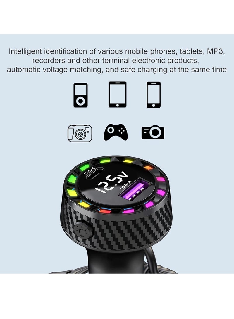 JAJEEK "2024 Car Phone Charger - Quick Charge 2-Port Adapter with Stretchable Cable for Phones and Tablets - Universal Vehicle Charging Solution" - Image 2