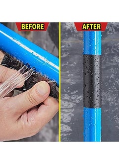 KASTWAVE Rubberized Waterproof Tape Professional Duct Tape For Prevent Leak And Crack Patch And Seal Tape For Photographers Repairing Holes Cracks Pipes Gaps Roof Crafts Black Medium 4" X 59"  - Image 3