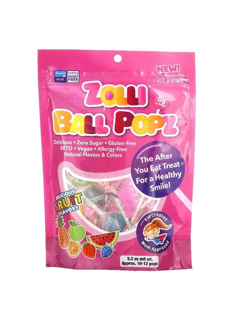 Zollipops, Zolli Ball Popz, Fruit, 5.2 oz