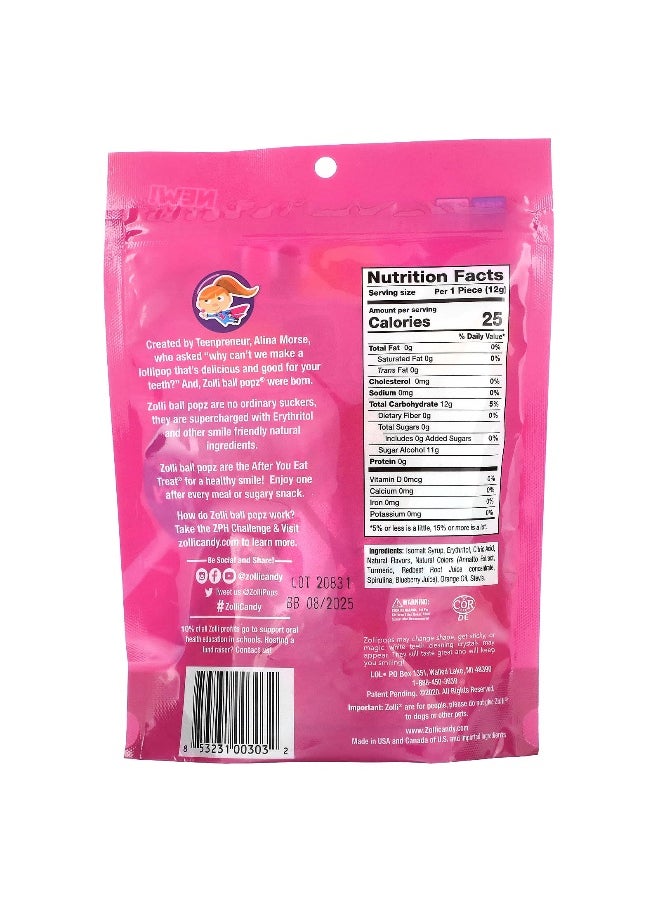 ZOLLIPOPS - Zollipops, Zolli Ball Popz, Fruit, 5.2 oz - Image 1