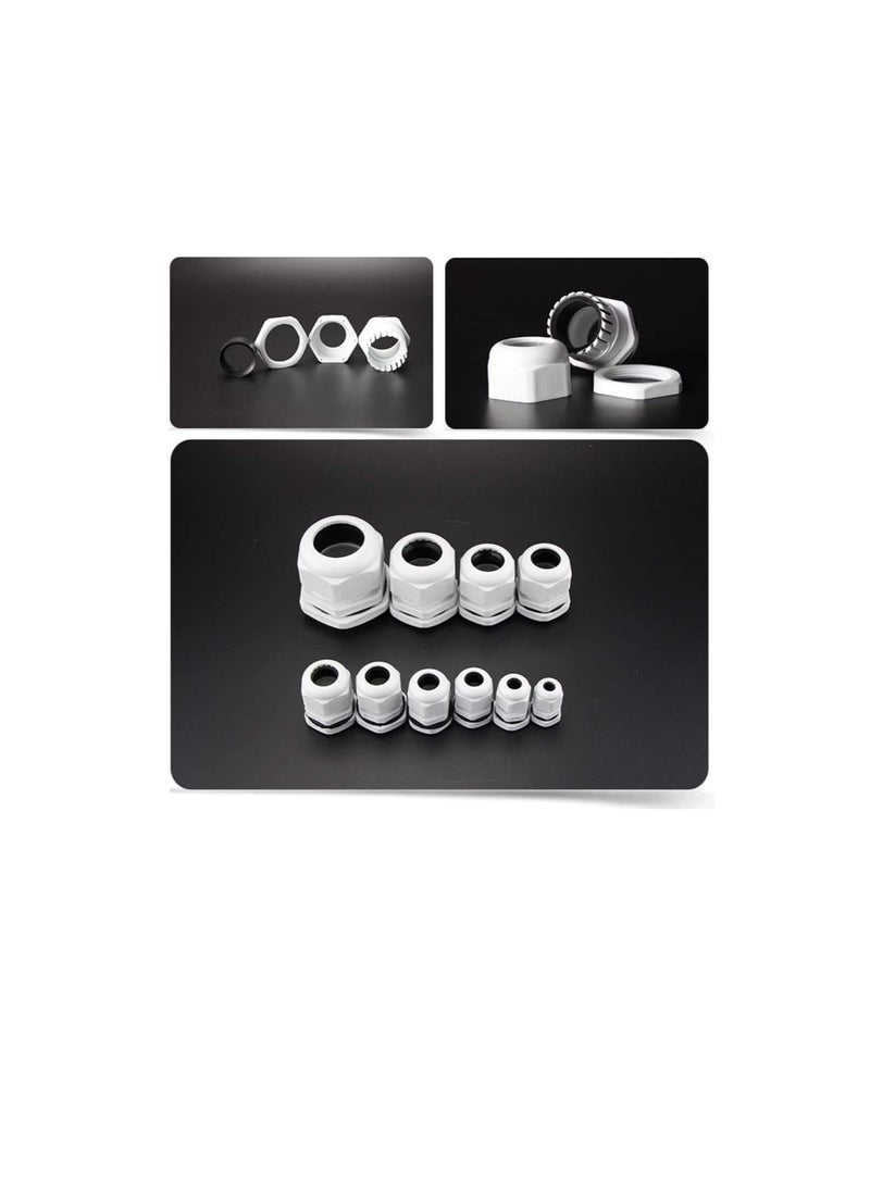 PG Gland White Pack of 5 pcs, Dust Proof Nylon Cable Gland With Locknut Ideal For Junction/connection Boxes Electrical Power, Tele & Data Cables, Instrumentation Control (PG-42) - Image 3
