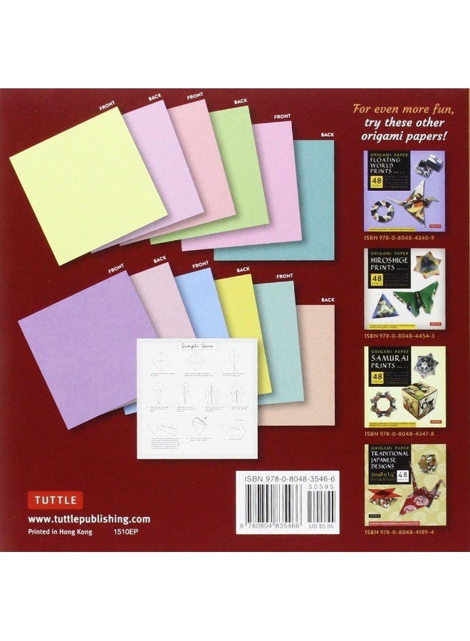 Origami Paper - Pastel Colors - 6 3/4" - 48 Sheets: Tuttle Origami Paper: High-Quality Origami Sheets Printed with 6 Different Colors: Instructions for 6 Projects Included  - Image 2