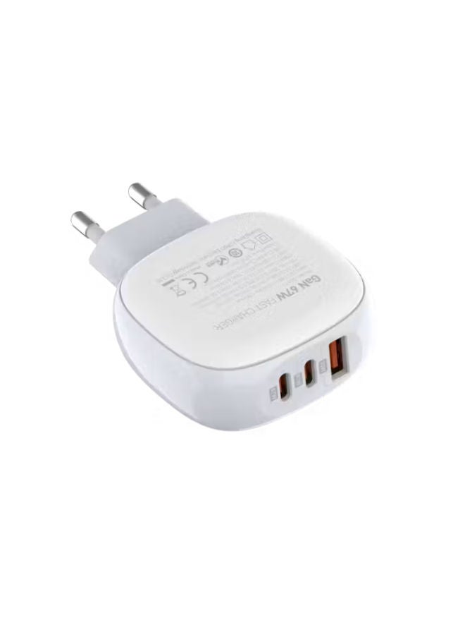 لدنيو شاحن سريع Q3611 بثلاثة منافذ، منفذ مزدوج، يدعم الشحن السريع PD و QC، بقوة 67 واط - Image 3