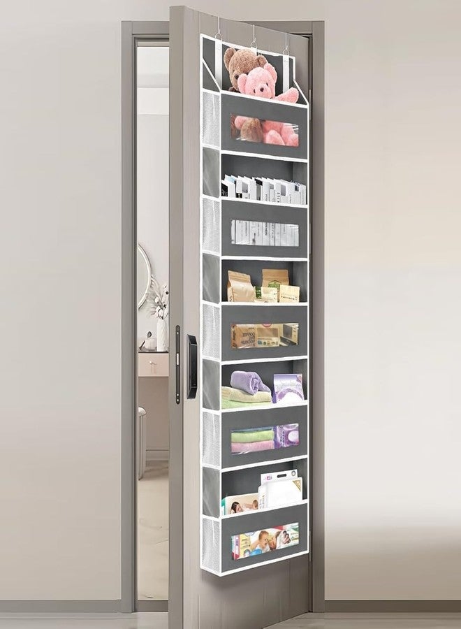 PRAMANTA 5-Tier Over The Door Pantry Organizer, Hanging Storage and Organization for Home Office, 10 Side Mesh Pockets Hanging (1Pcs) (Style1) - Image 1