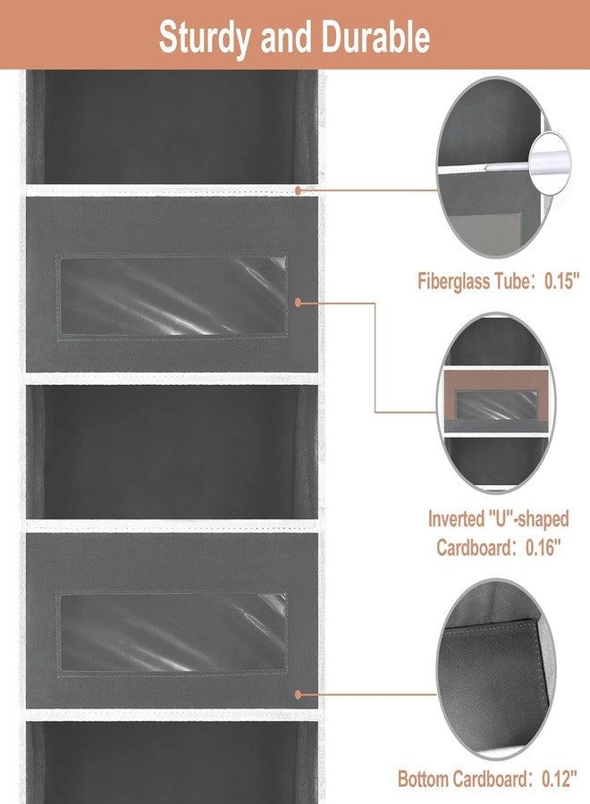 PRAMANTA 5-Tier Over The Door Pantry Organizer, Hanging Storage and Organization for Home Office, 10 Side Mesh Pockets Hanging (1Pcs) (Style1) - Image 3