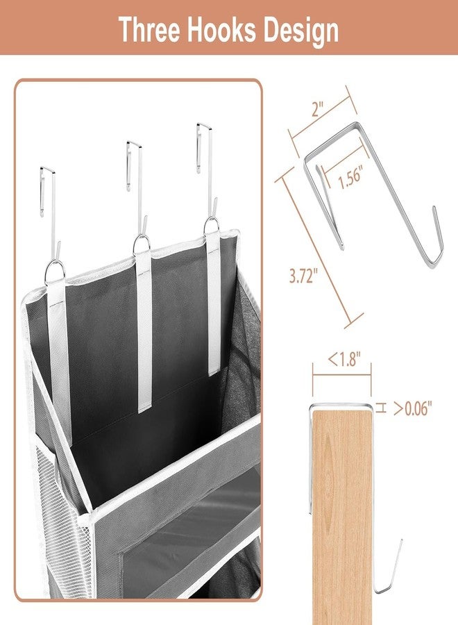 PRAMANTA 5-Tier Over The Door Pantry Organizer, Hanging Storage and Organization for Home Office, 10 Side Mesh Pockets Hanging (1Pcs) (Style1) - Image 4