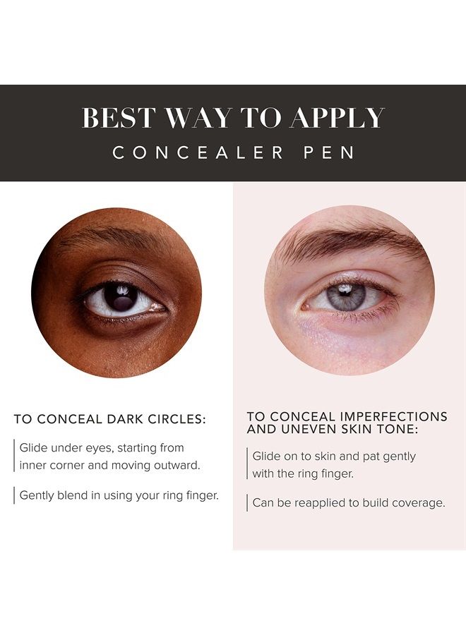 Jouer Essential High Coverage Concealer Pen - Medium to Full Coverage Cream Concealer Makeup - Color Corrector for Spot Coverage, Dark Circles and Contour, Chiffon - Image 4