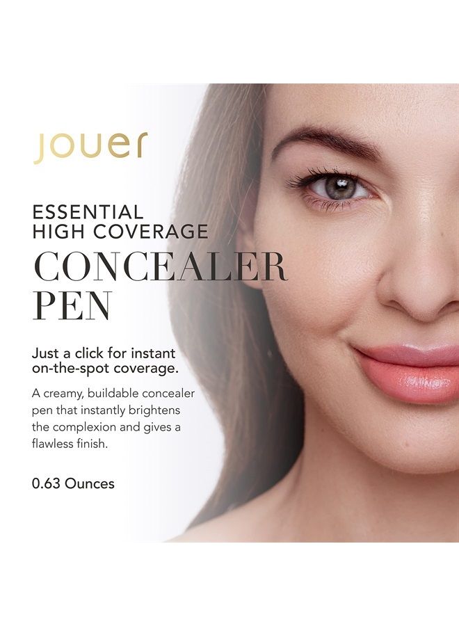 Jouer Essential High Coverage Concealer Pen - Medium to Full Coverage Cream Concealer Makeup - Color Corrector for Spot Coverage, Dark Circles and Contour, Chiffon - Image 3