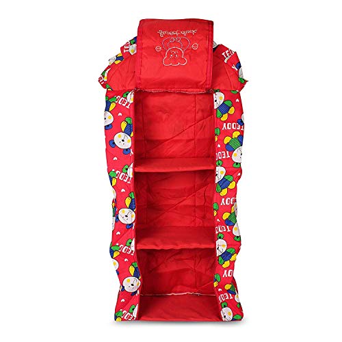 Unique Ideas Kids/Children Foldable 3 Shelf Hanging Wardrobe (New Red) - Image 5