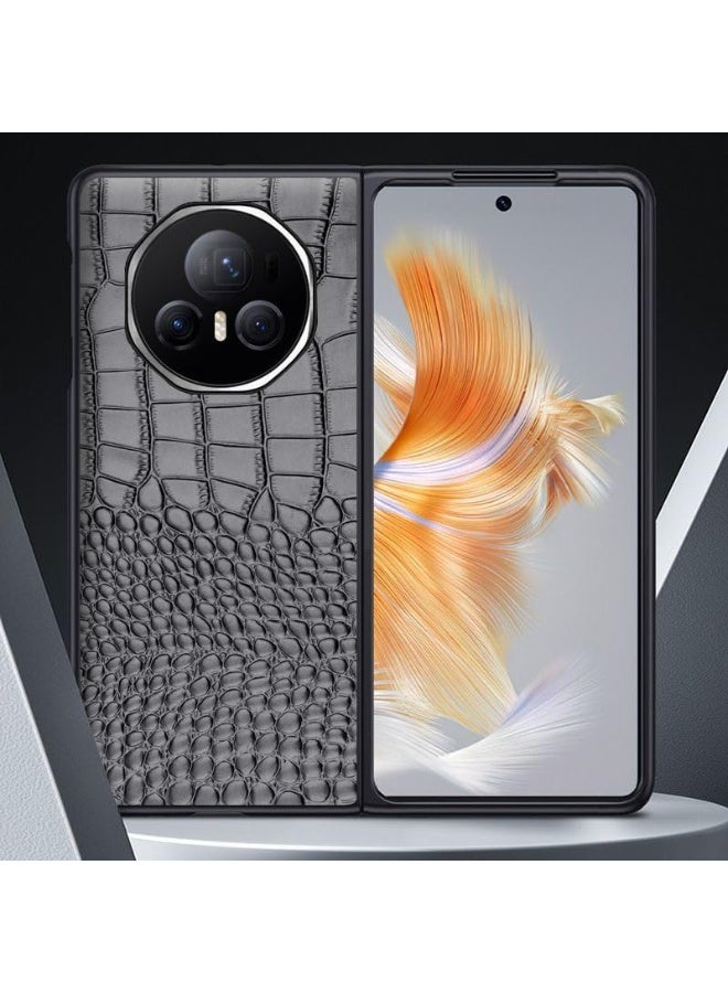 Case for Honor Magic V3（2024）,Textured Cowhide Individuality Shockproof Scrub Phone Cover, Ultra-Thin Hard Leather Protective Cover for Honor Magic V3 - Image 1