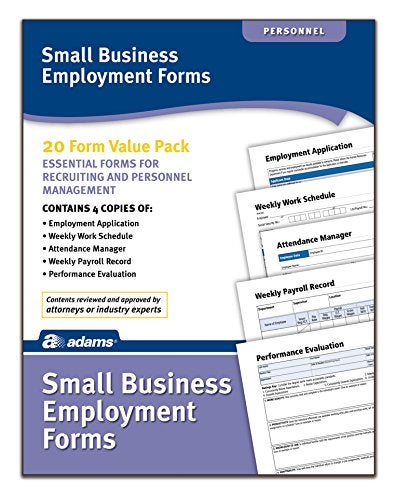 Adams Small Business Employment Forms, 4 Each of 5 Different Forms, Includes Instructions (HV100) - Image 3