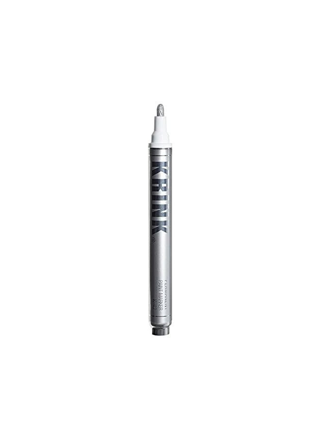 Krink K-42 Silver Paint Marker - Vibrant and Opaque Fine Art Paint Pen for Any Surface - Permanent Marker with Alcohol-Based Paint for Metal Glass Paper Painted Surfaces and More - Image 1