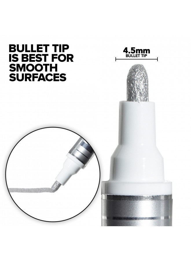 Krink K-42 Silver Paint Marker - Vibrant and Opaque Fine Art Paint Pen for Any Surface - Permanent Marker with Alcohol-Based Paint for Metal Glass Paper Painted Surfaces and More - Image 3