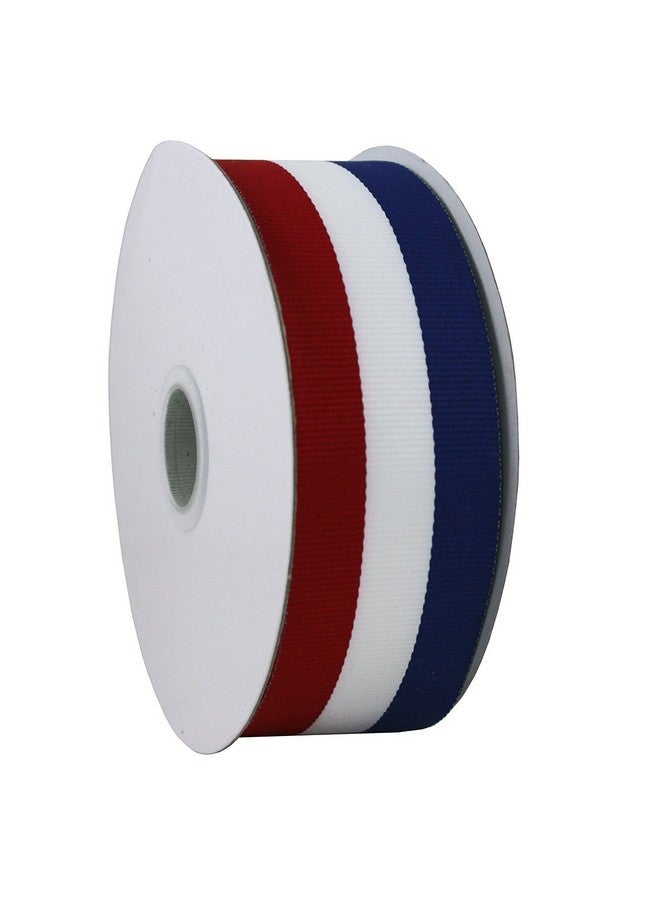 bouti1583 شريط جروجرين بالأحمر والأبيض والأزرق 1.5"X25 ياردة - Image 2