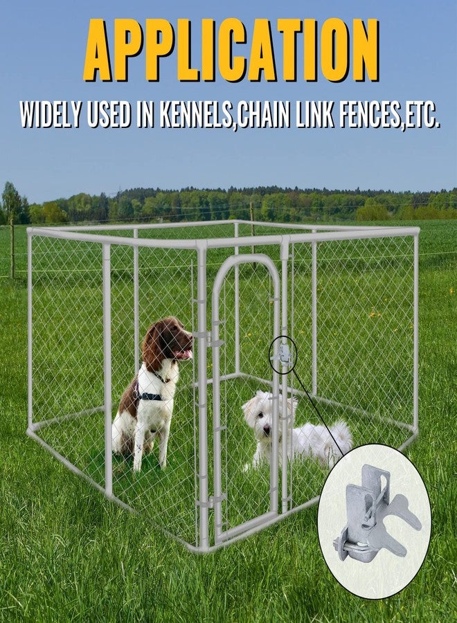 VIVIDA Dog Kennel Gate Latch 1-3/8", Butterfly Gate Latches, 1-3/8" Chain Link Fence Parts, Galvanized Steel, U-Bolt & Nuts Included, 1 PCS - Image 3