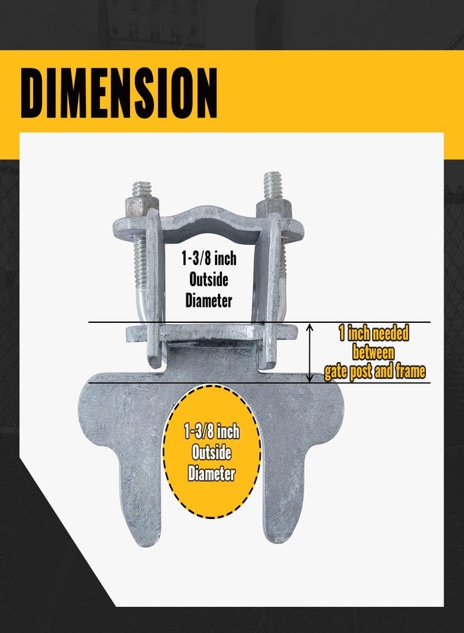 VIVIDA Dog Kennel Gate Latch 1-3/8", Butterfly Gate Latches, 1-3/8" Chain Link Fence Parts, Galvanized Steel, U-Bolt & Nuts Included, 1 PCS - Image 4