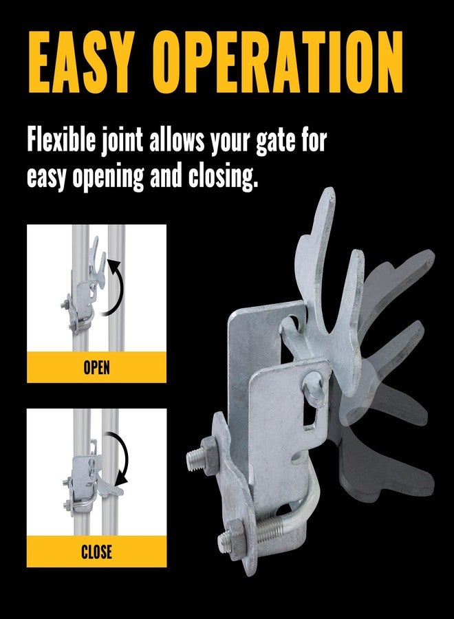VIVIDA Dog Kennel Gate Latch 1-3/8", Butterfly Gate Latches, 1-3/8" Chain Link Fence Parts, Galvanized Steel, U-Bolt & Nuts Included, 1 PCS - Image 5