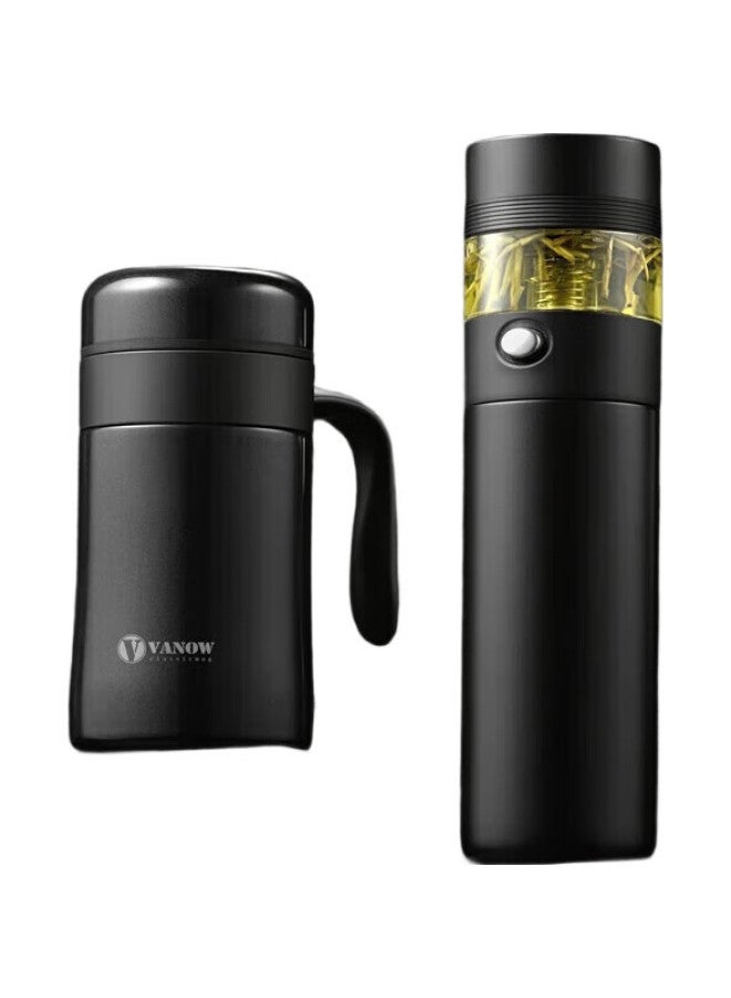 Vanow Tea Infuser Insulated Mug Gift Box Set For Men, Tea Brewing Cup, Corporate Customized Water Bottle, Doctor'S Day Gift - Image 2