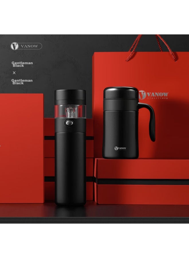 Vanow Tea Infuser Insulated Mug Gift Box Set For Men, Tea Brewing Cup, Corporate Customized Water Bottle, Doctor's Day Gift - Image 1