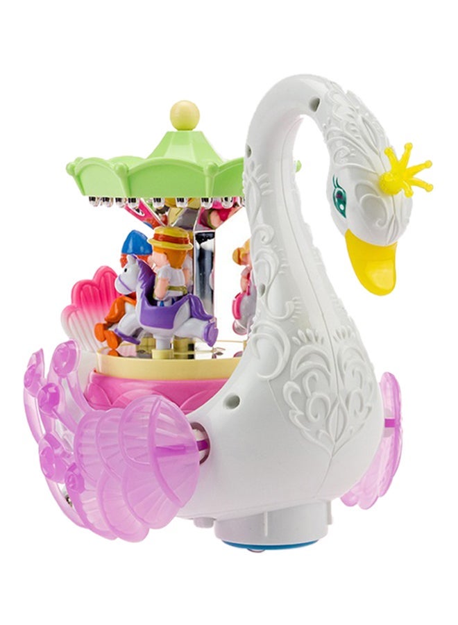 NIBEMINENT Swan Fantastic Carousel Music Baby Toy 22x10x18cm - Image 1