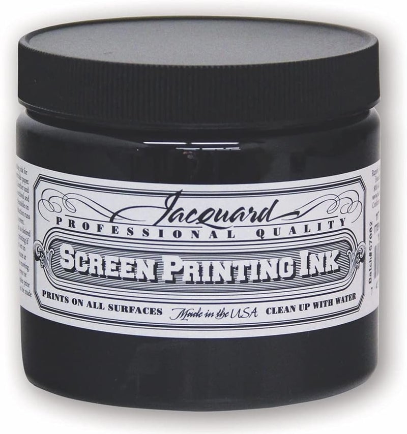 Jacquard Jacquard Professional Screen Print Ink WaterSoluable 16oz Jar Black 117 