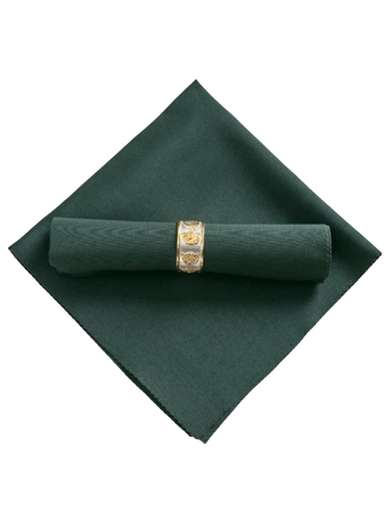 Cloth Napkins Set of 10-Square 19x19 Inch Jacquard Fabric Polyester Washable Reusable Cloth Napkins for Kitchen Dinner Dining Restaurants Wedding Party Banquet Table(Dark green) - Image 3