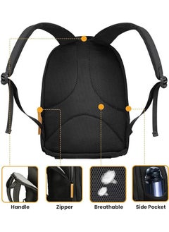 LENND Camera Backpack,Waterproof Camera Bag,Large Capacity Camera Case with 15 Inch Laptop Compartment Rain Cover for Women Men Photographer Lens Tripod  - Image 4