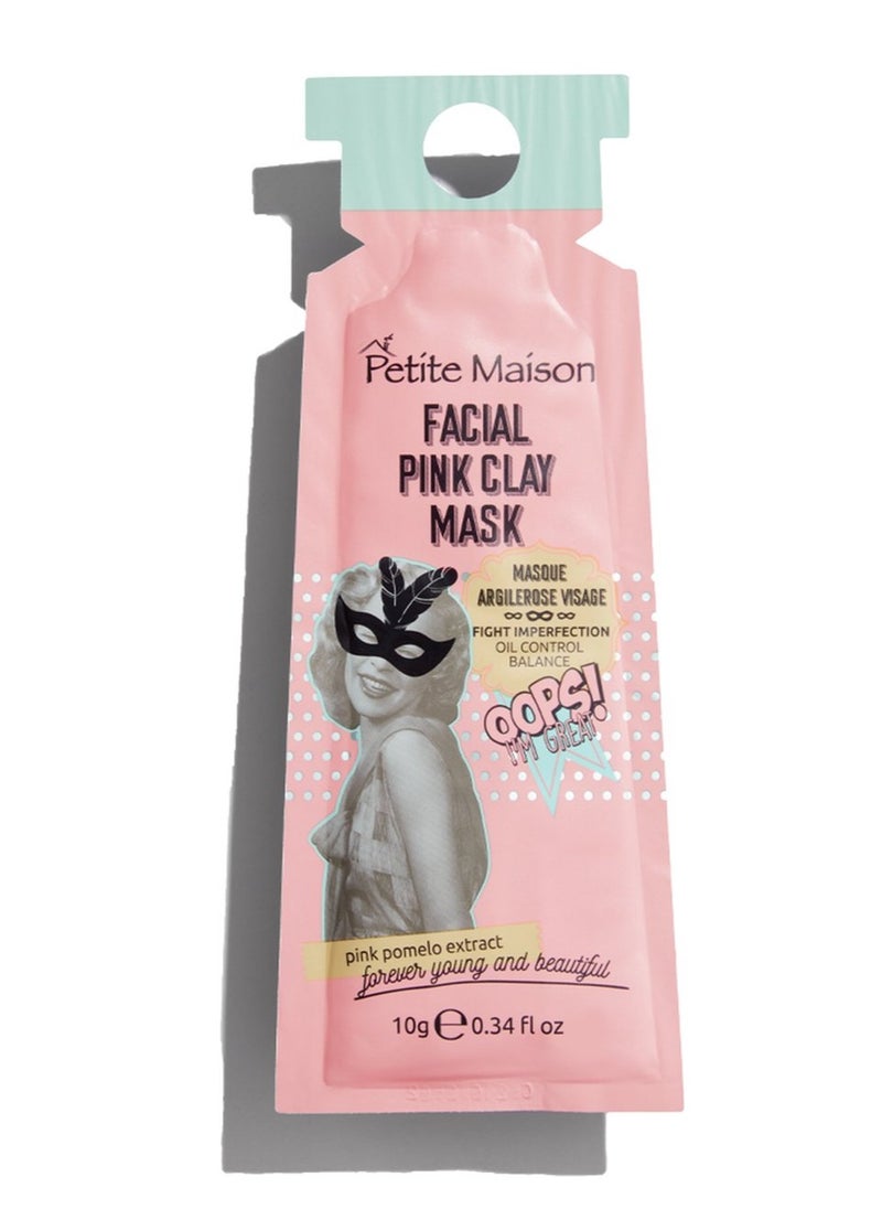 Petite Maison - Facial Pink Clay Mask with Pink Pomelo Extract Fight Imperfection and Oil Control Balance Face Clay Mask 10 Gram - Image 1