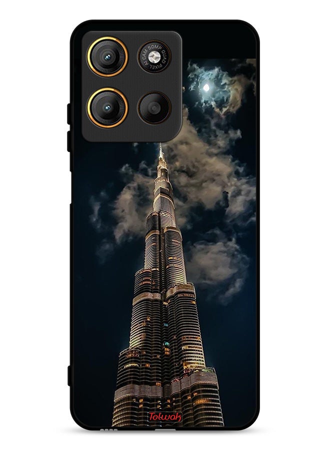 Tolwak Motorola Moto G15 Protective Case Cover Burj Khalifa In Night