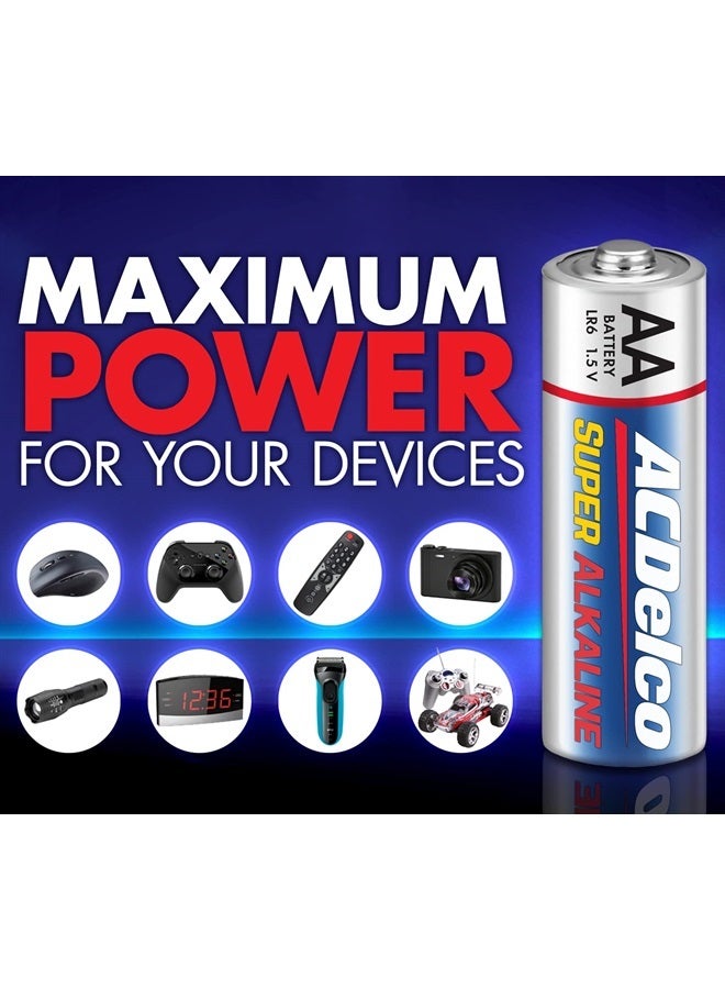 PowerMax ACDelco 100-Count AA Batteries, Maximum Power Super Alkaline Battery, 10-Year Shelf Life, Reclosable Packaging - Image 4