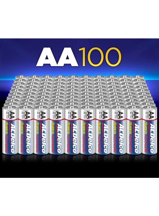 PowerMax ACDelco 100-Count AA Batteries, Maximum Power Super Alkaline Battery, 10-Year Shelf Life, Reclosable Packaging - Image 2
