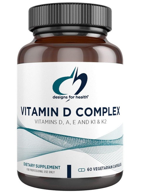 Vitamin D Complex 2000 Iu Vit D3 With Vitamins A E (Tocopherols + Tocotrienols) K (K1 + K2) Bone + Immune Support Supplement Nongmo + No Soy (60 Capsules)