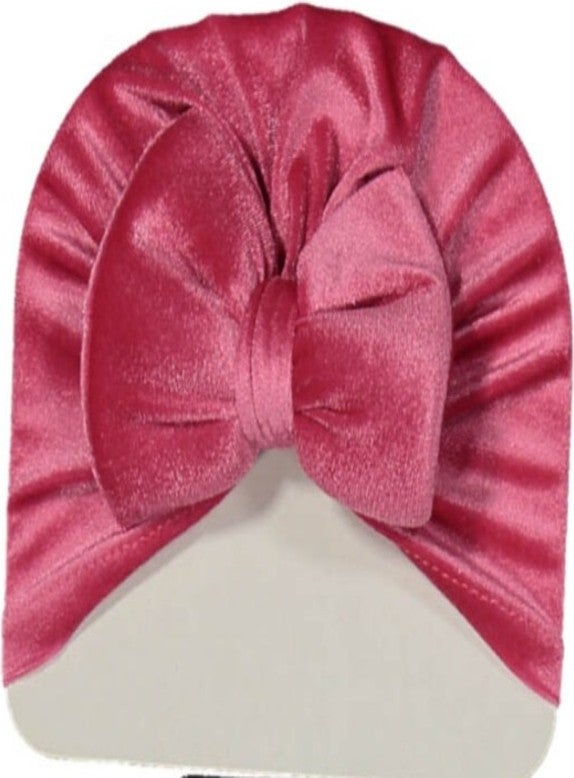 Bilge Trend Bow Velvet Baby Bonnet