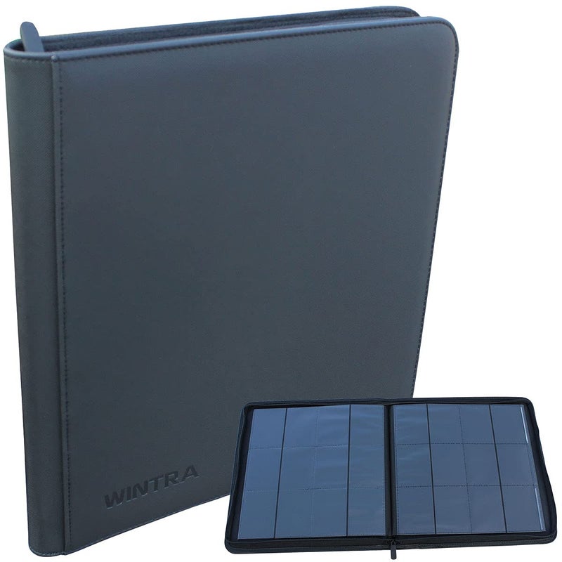 WINTRA 12Pocket Black DoubleSided Trading Card Album Side Loading Premium Card Binder 720 Pockets Binder for Standard Trading and Sports Cards - Image 2
