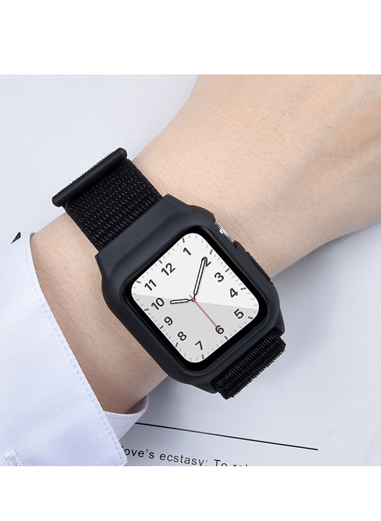 Sport Band and Case for Smart Watch Band 38mm 40mm 41mm, Protective Silicone Bumper Case with Loop Strap for Series 9/8/7/6/5/4/3 for Women Men  - Image 2