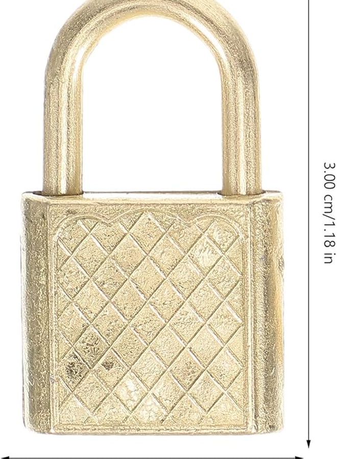 Mini Zinc Alloy Padlocks 10Pcs with Keys Anti Rust Safety Locks for Suitcases Backpacks Notebooks Gold - Image 3