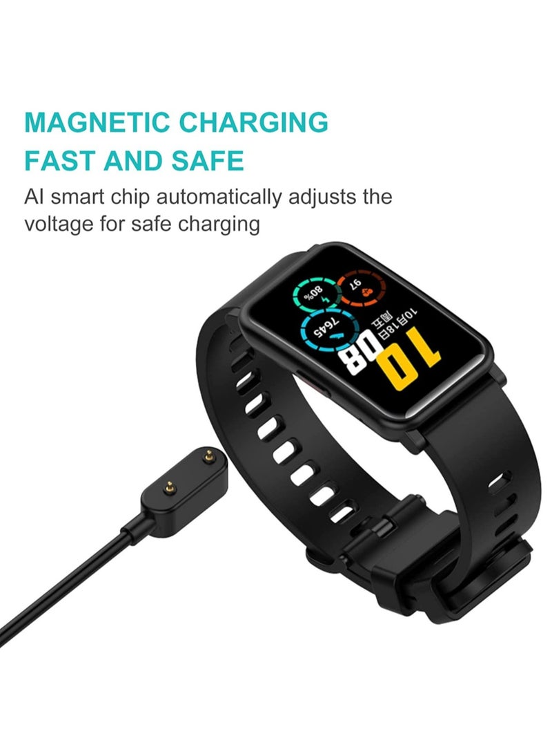 ELTRAZONE Charger Compatible with Huawei Watch Fit, USB Charging Cable Cord Base Dock Charger Adapter Stand For Huawei Band 6 smartwatch (Black) - Image 2