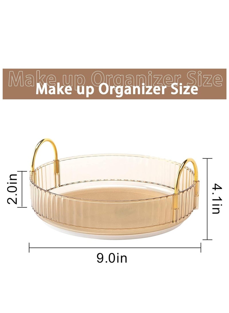 Sharpdo Rotating Makeup Organizer for Vanity, High-Capacity Skincare Clear Make Up Storage Perfume Organizers Cosmetic Dresser Organizer Countertop 360 Spinning - Image 3