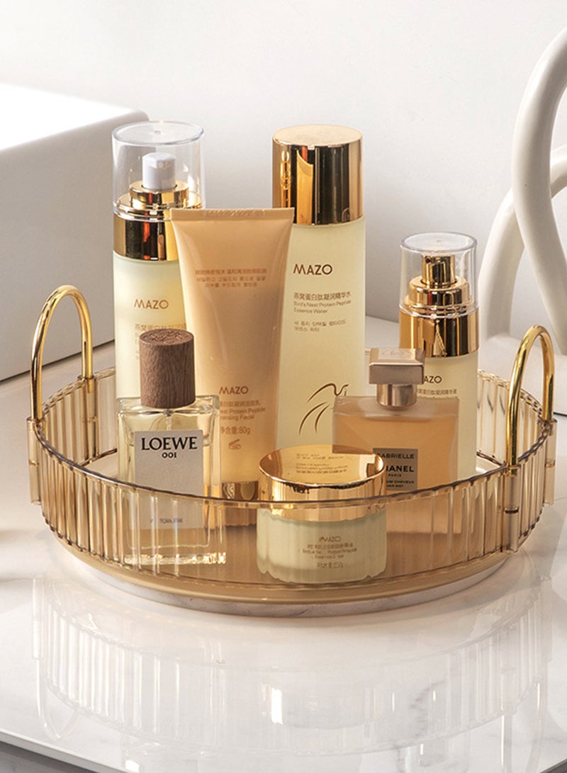 Sharpdo Rotating Makeup Organizer for Vanity, High-Capacity Skincare Clear Make Up Storage Perfume Organizers Cosmetic Dresser Organizer Countertop 360 Spinning - Image 1