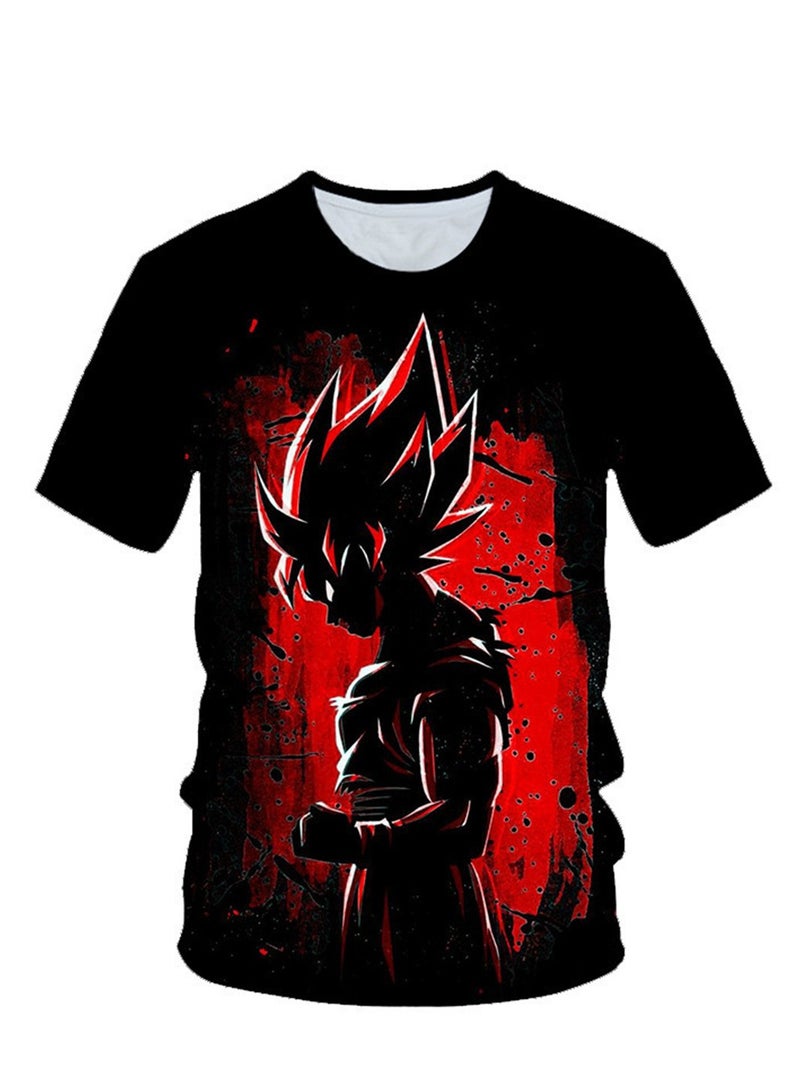 Anime Dragon Ball 3D digital printing personalized breathable T-shirt