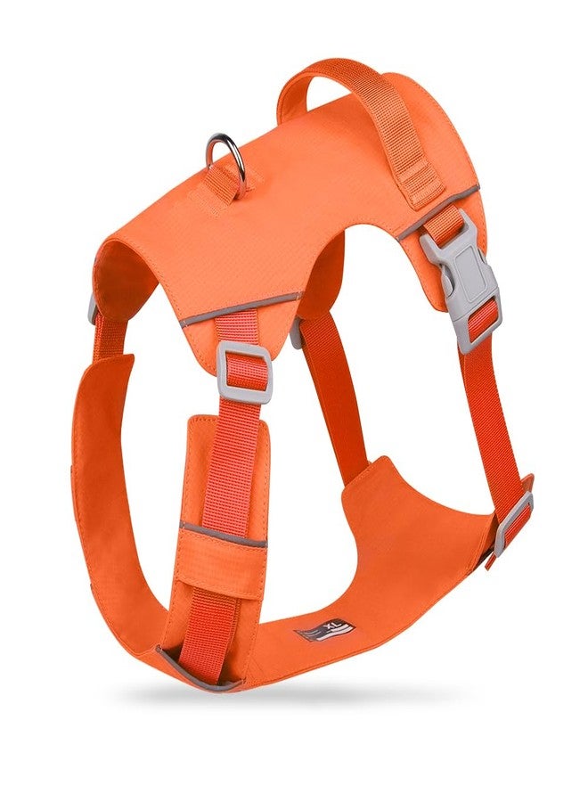Mile High Life No Pull Dog Harness with Reflective Stripe, Adjustable Easy Get on Lightweight Harness for Small Medium Large Dogs Walking Running Training (Orange, M Chest 18"-25") - Image 3
