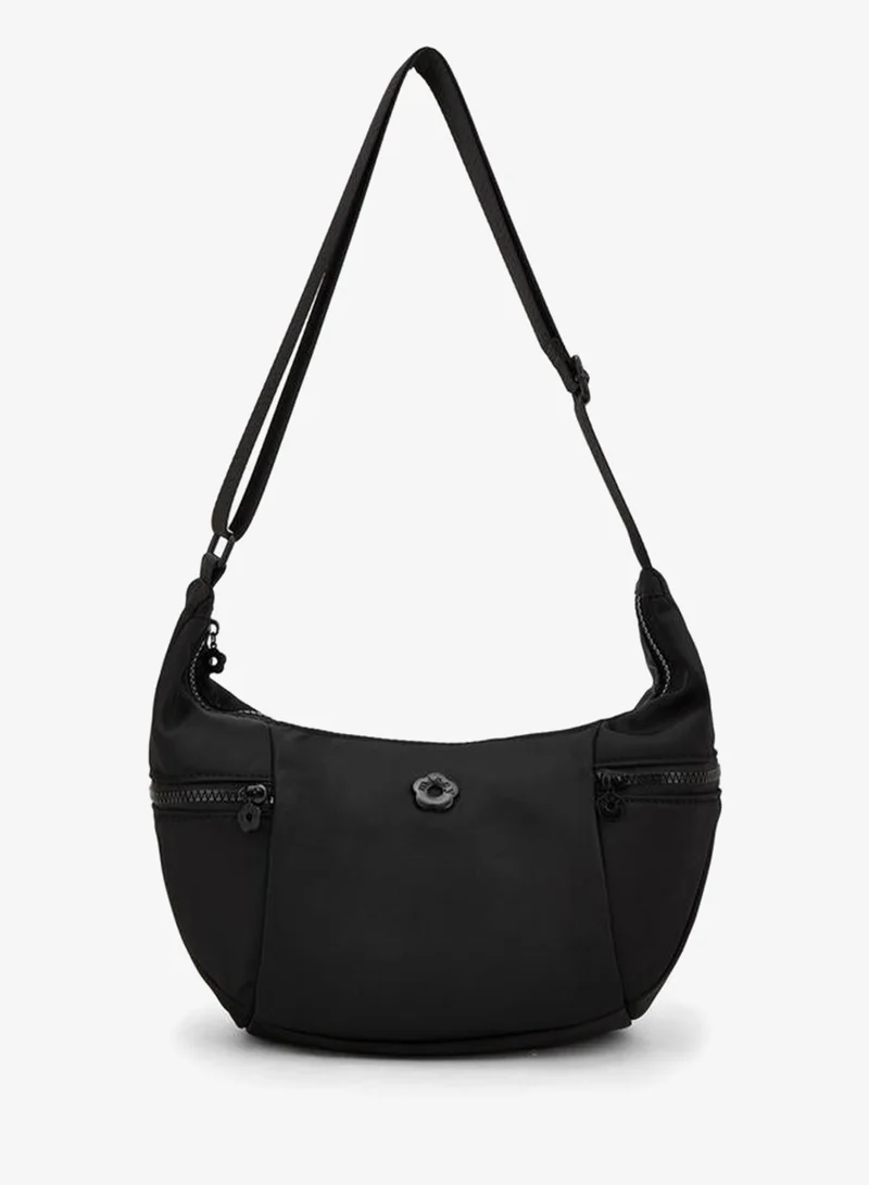 ميسي Solid Crossbody Bag With Zip Pockets